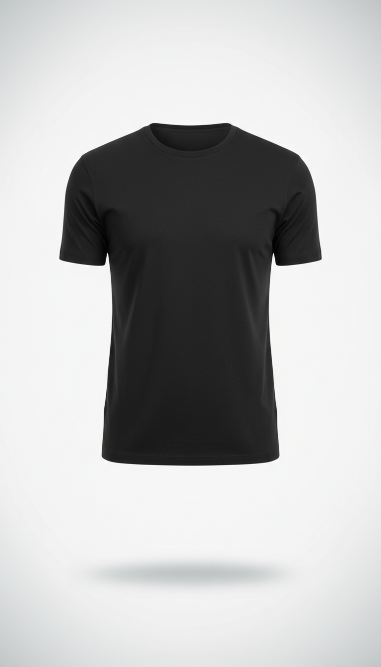 Cotton Crew Tee with Tapered Fit