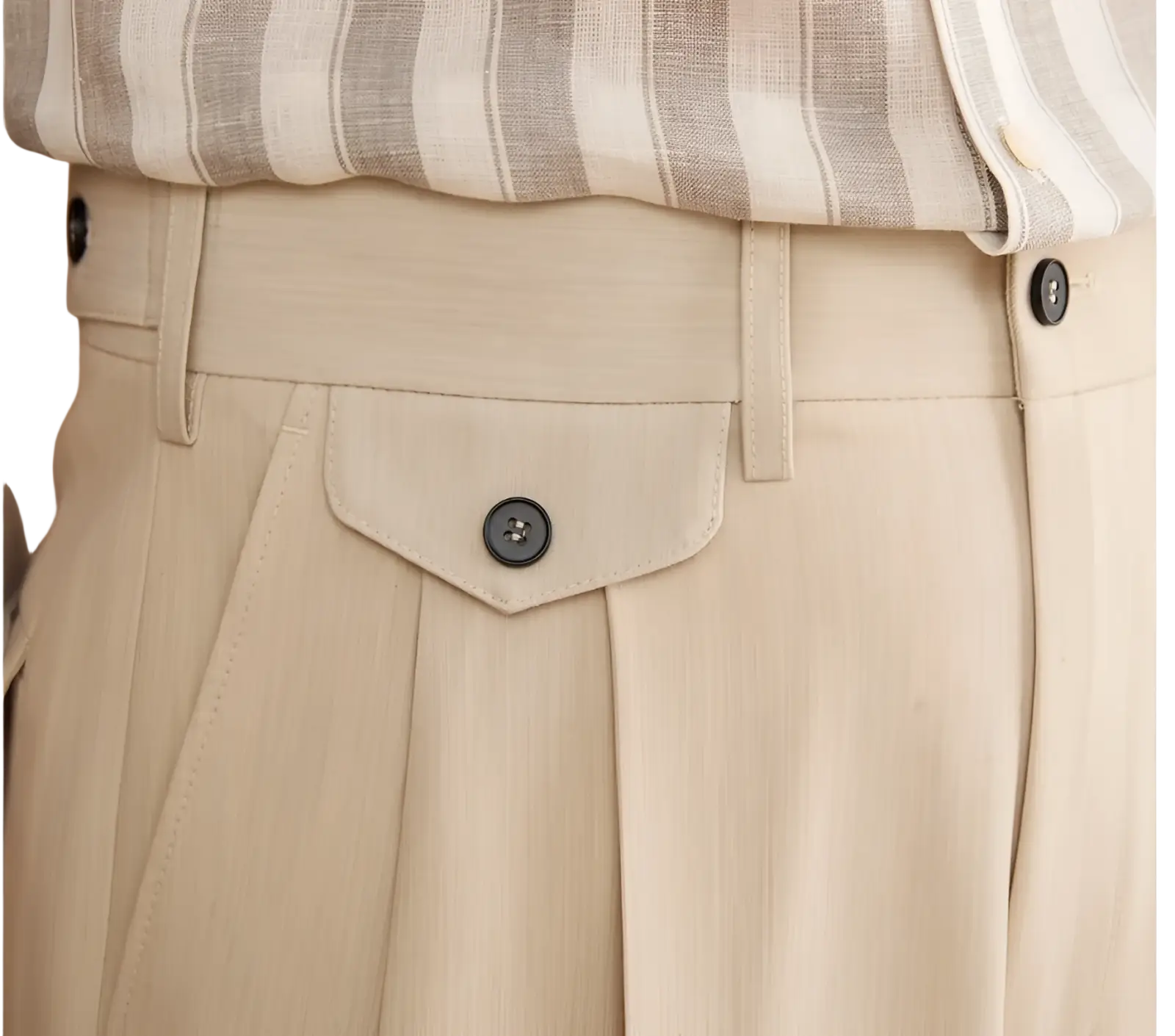Men's Tailored Straight Leg Pleated Trousers